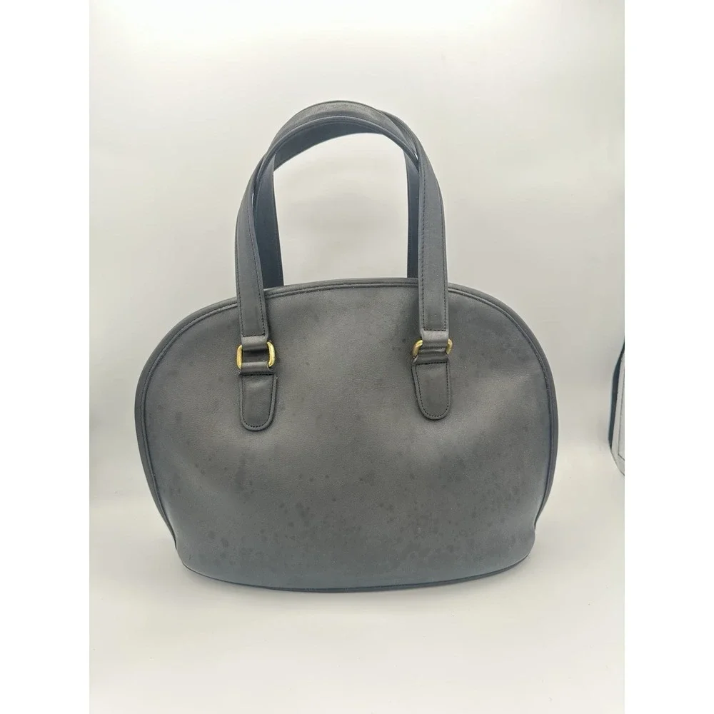 Coach Pelham Glovetanned Leather Domes Bag 9968 Mahogany Navy Vintage Navy